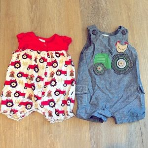 B/G Twin EUC tractor set 6-12mon/9-12mon